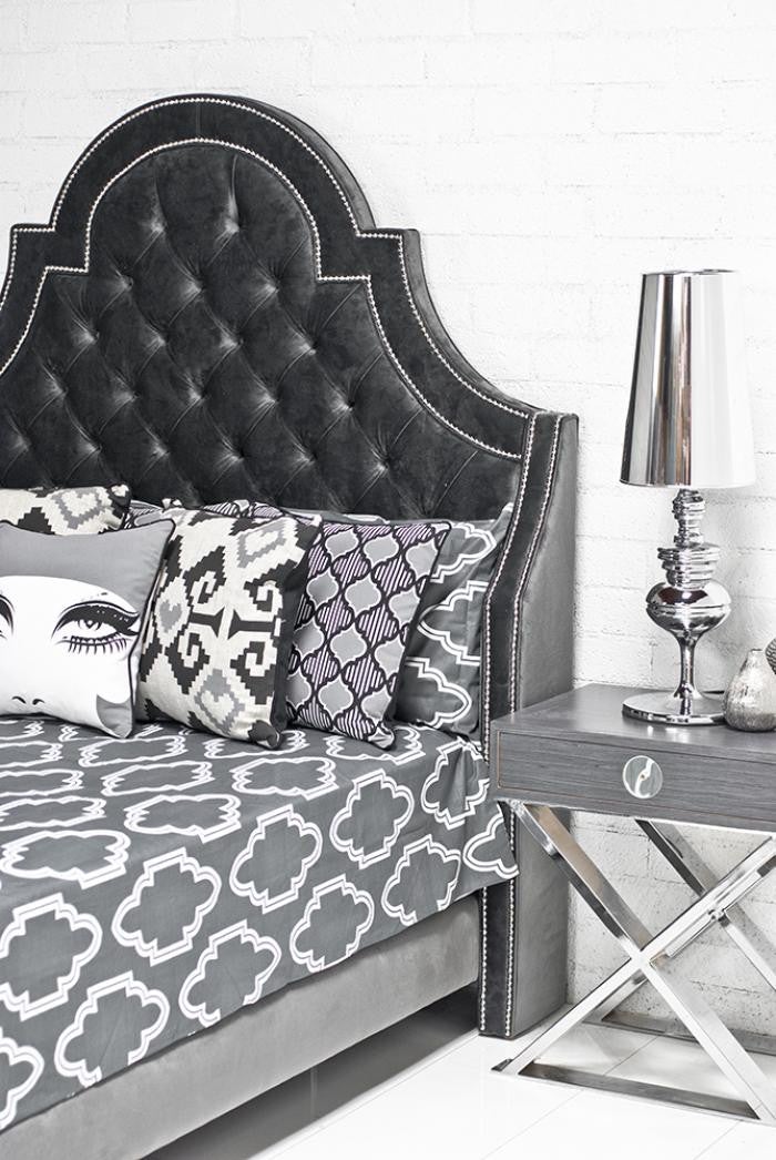Casablanca Bedding in Charcoal