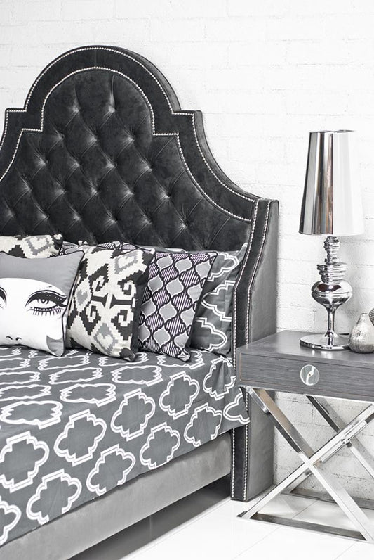 Casablanca Bedding in Charcoal