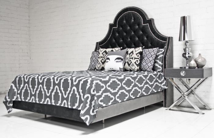 Casablanca Bedding in Charcoal