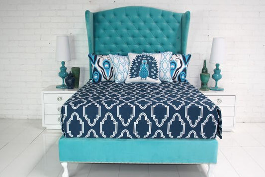 Casablanca Bedding in Navy