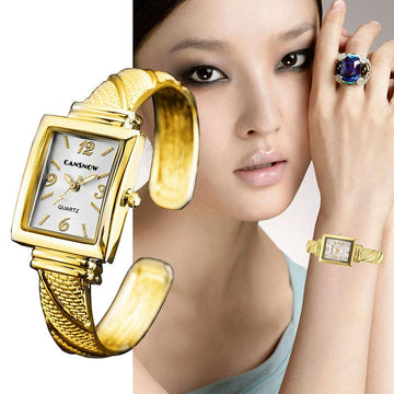 WristNexo Women's Gold Bracelet Quartz Watch – Elegant Fashion Style