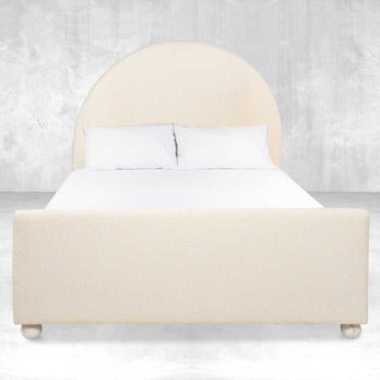 Acapulco Bed in Boucle with Foot Board