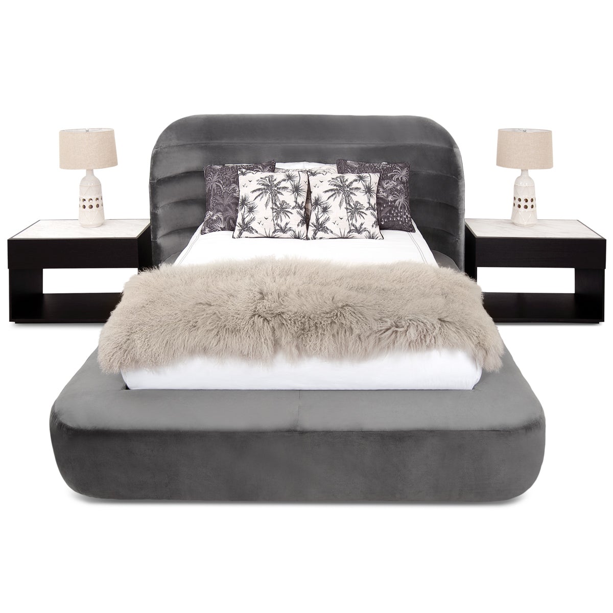 Chubby Bed in Velvet