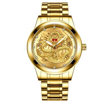 wristnexo Men's Dragon Dial Quartz Watch – Elegant Business & Casual Style