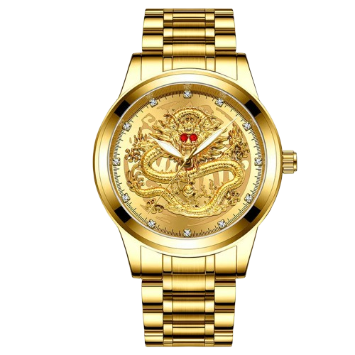 wristnexo Men's Dragon Dial Quartz Watch – Elegant Business & Casual Style