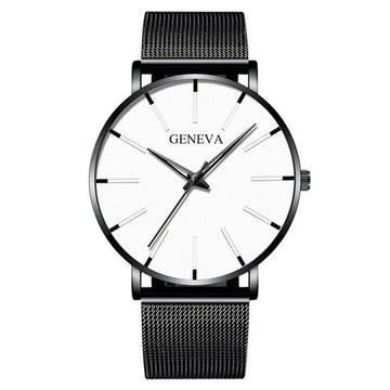 wristnexo Men's Geneva Quartz Watch – Classic Stainless Steel Elegant Design